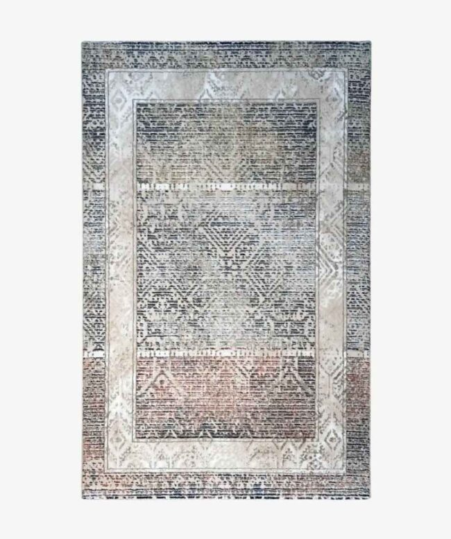 Vintage Distressed Abstract Rug