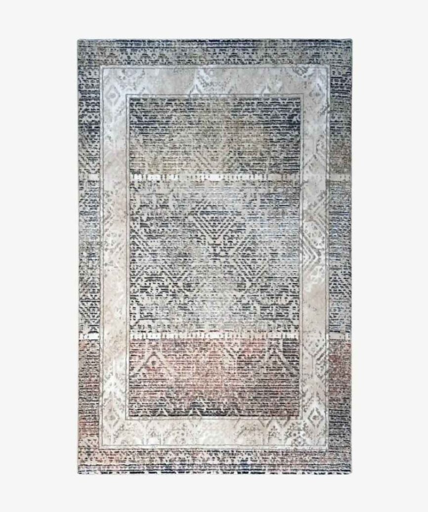 Vintage Distressed Abstract Rug