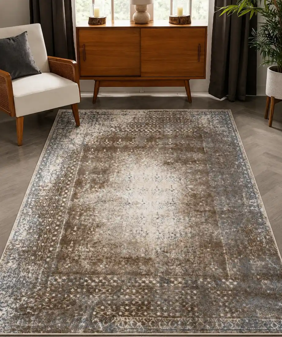 Vintage Ornate Distressed Area Rug - Image 2