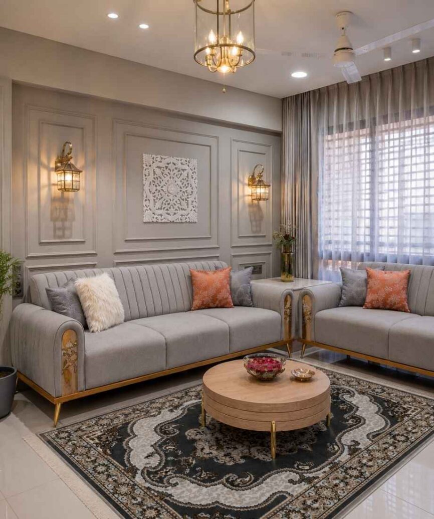 Charcoal Grey Luxe Turkish Rug - InamCarpets