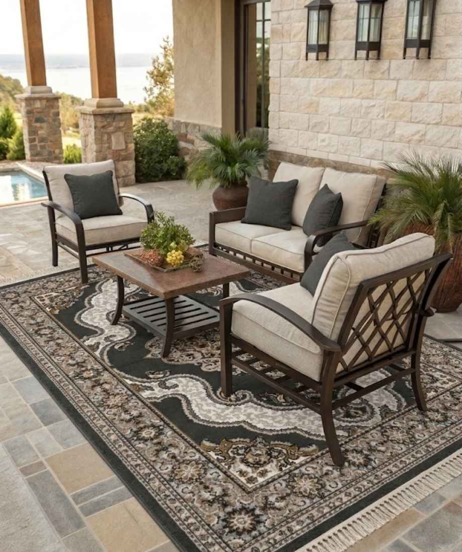 Charcoal Grey Luxe Turkish Rug - InamCarpets