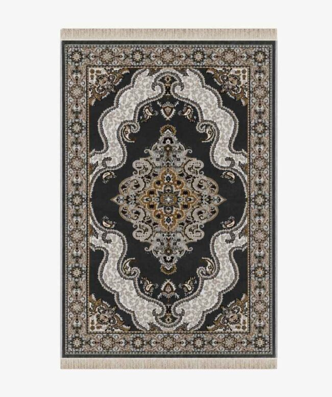 Charcoal Grey Luxe Turkish Rug - InamCarpets