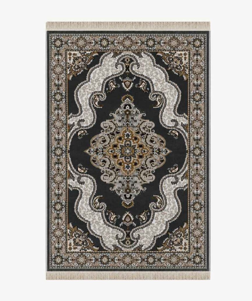 Charcoal Grey Luxe Turkish Rug - InamCarpets