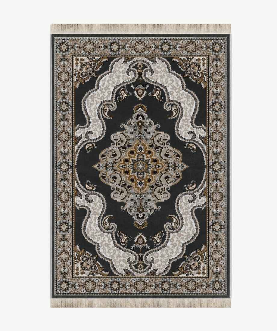 Charcoal Grey Luxe Turkish Rug - InamCarpets