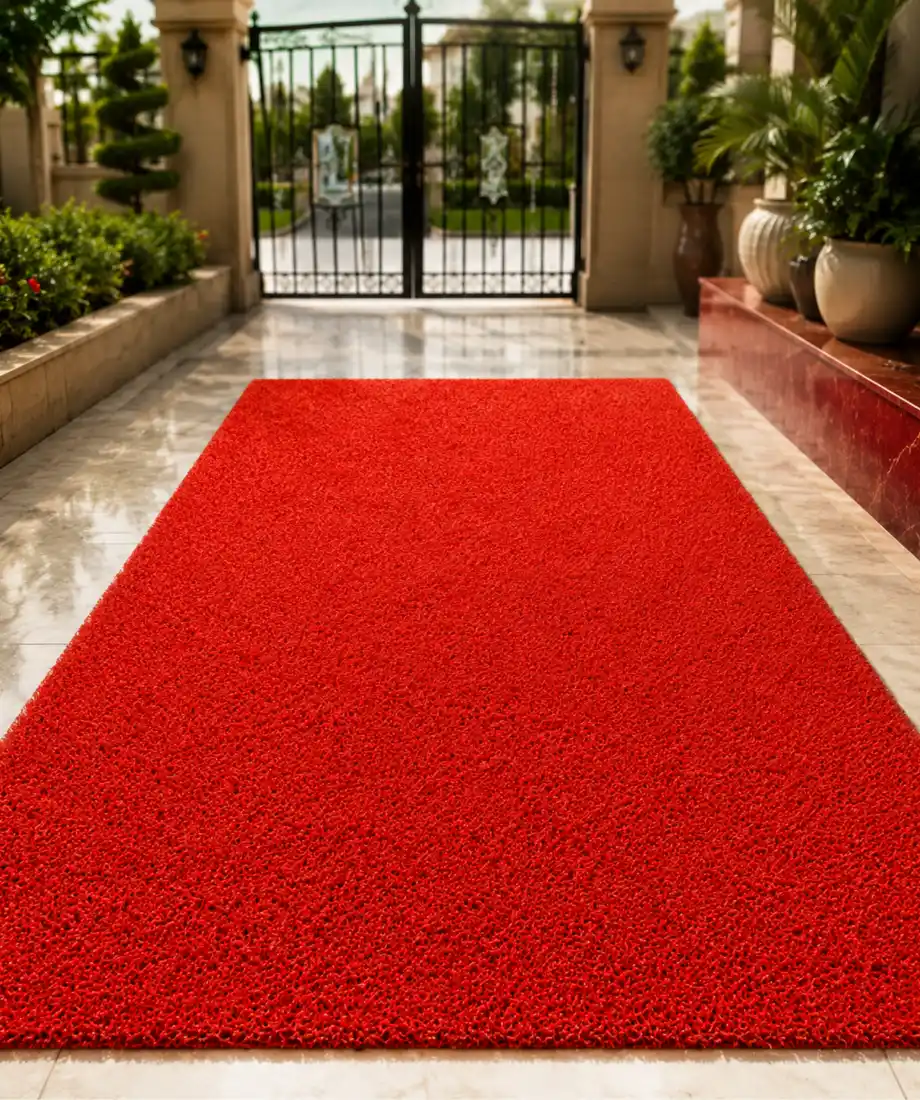 Red Spaghetti Coil Artificial Grass Mat - Image 2