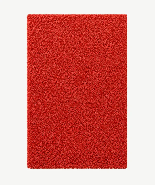 Red Spaghetti Coil Artificial Grass Mat