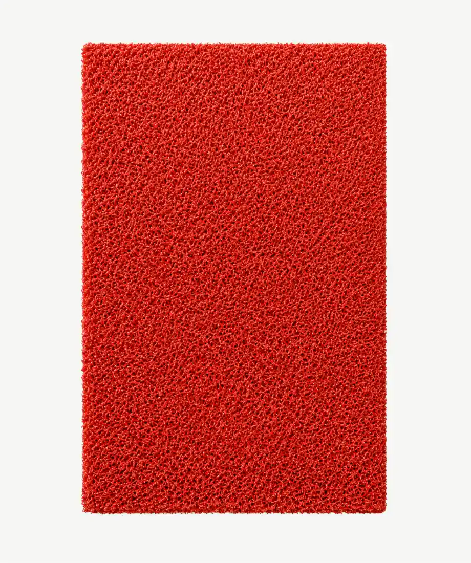 Red Spaghetti Coil Artificial Grass Mat
