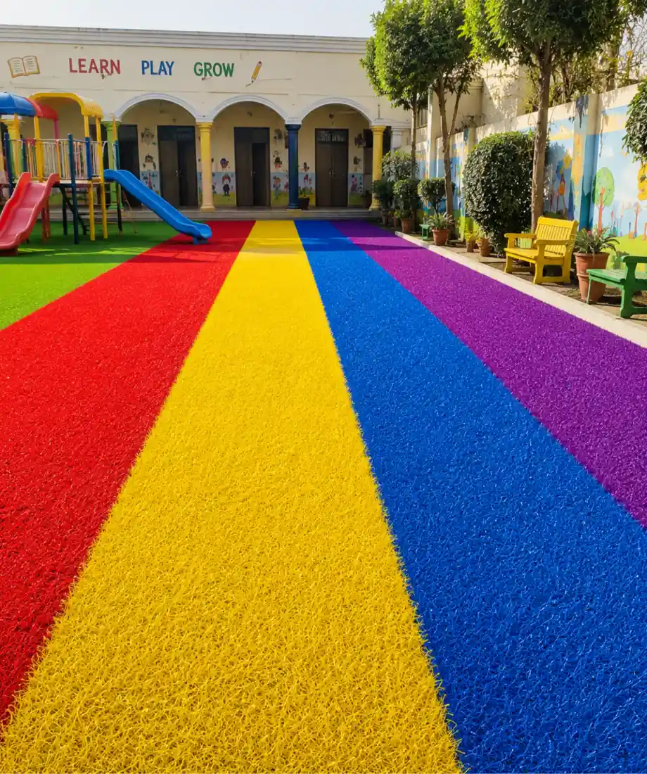 Rainbow Artificial Grass Carpet - Image 2