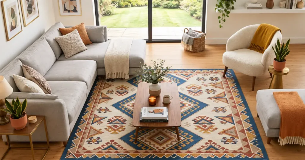 Area Rugs Hardwood Tile Floor Styling
