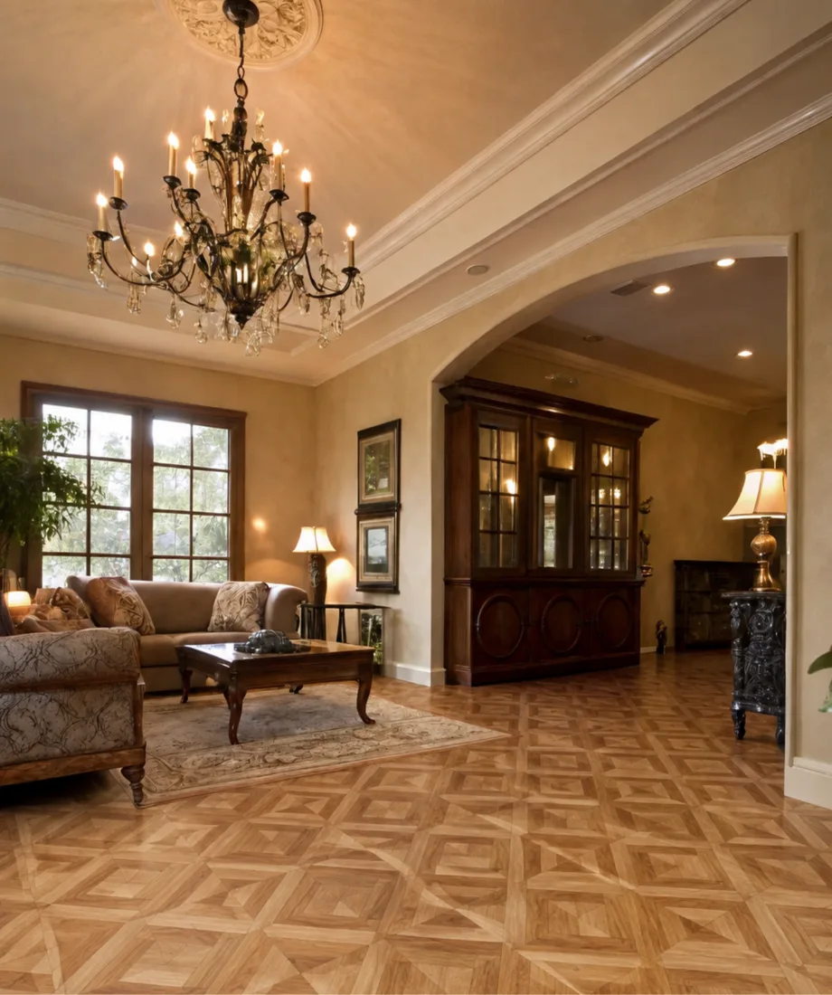 Classic Walnut Diamond Parquet Flooring - Image 2