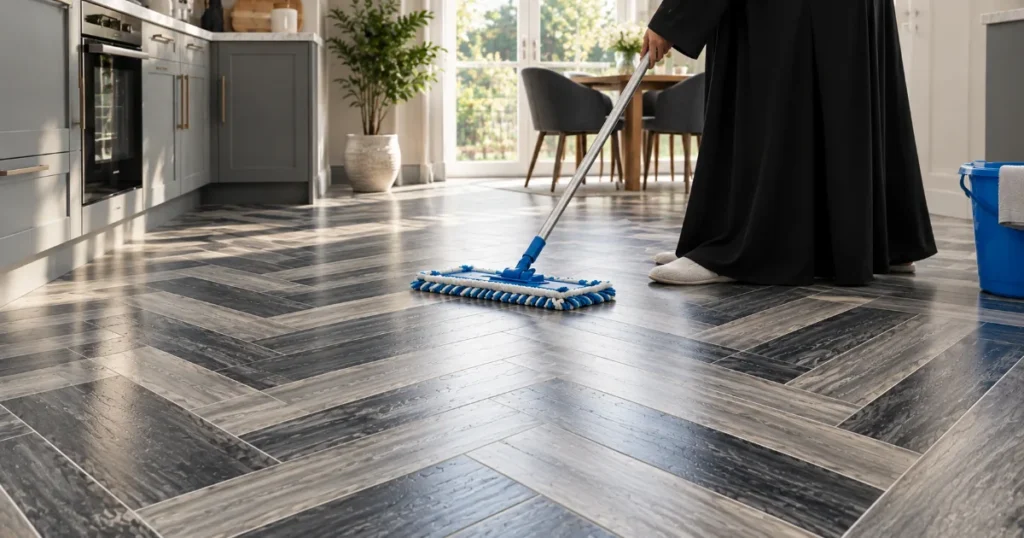 Cleaning wooden flooring