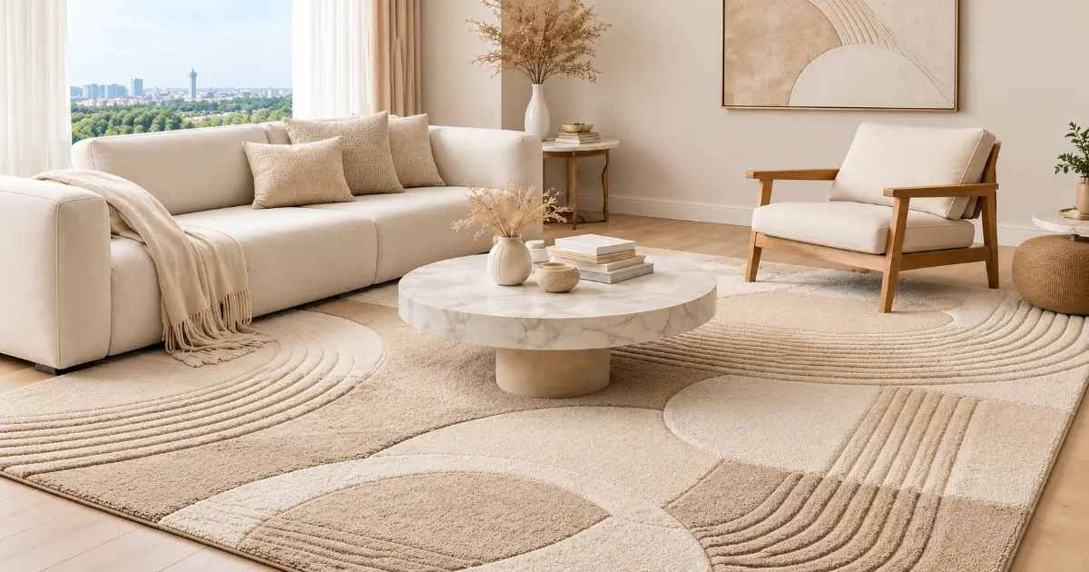 Modern Minimalist Textured Area Rug