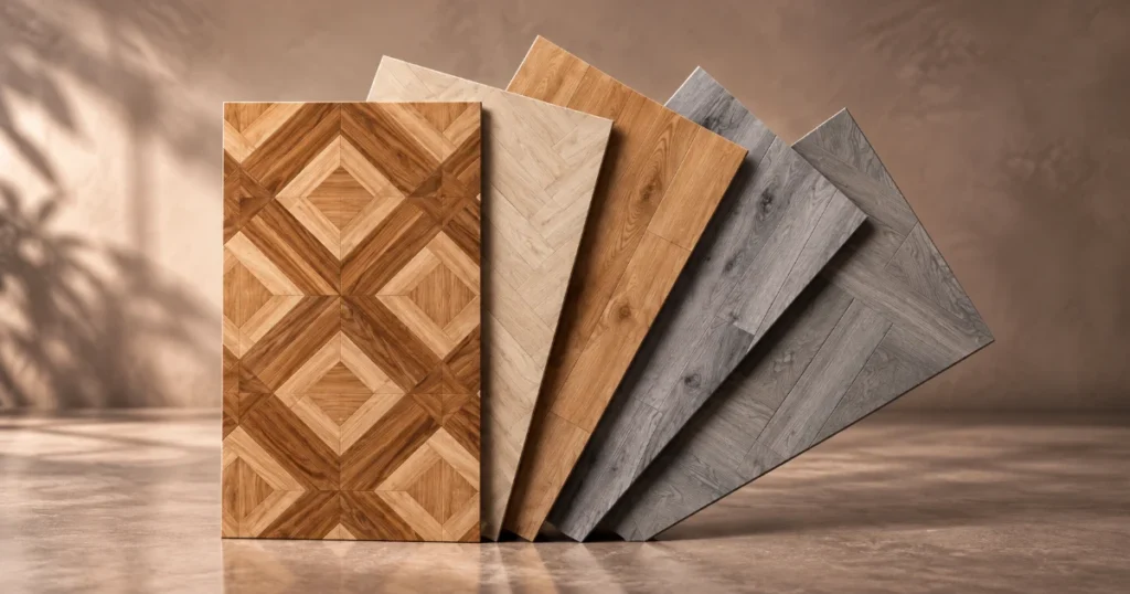 Premium wooden flooring samples