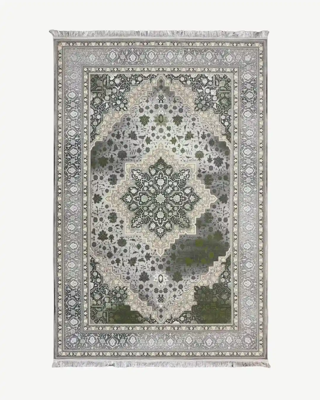 Royal Persian Grey Silk Rug