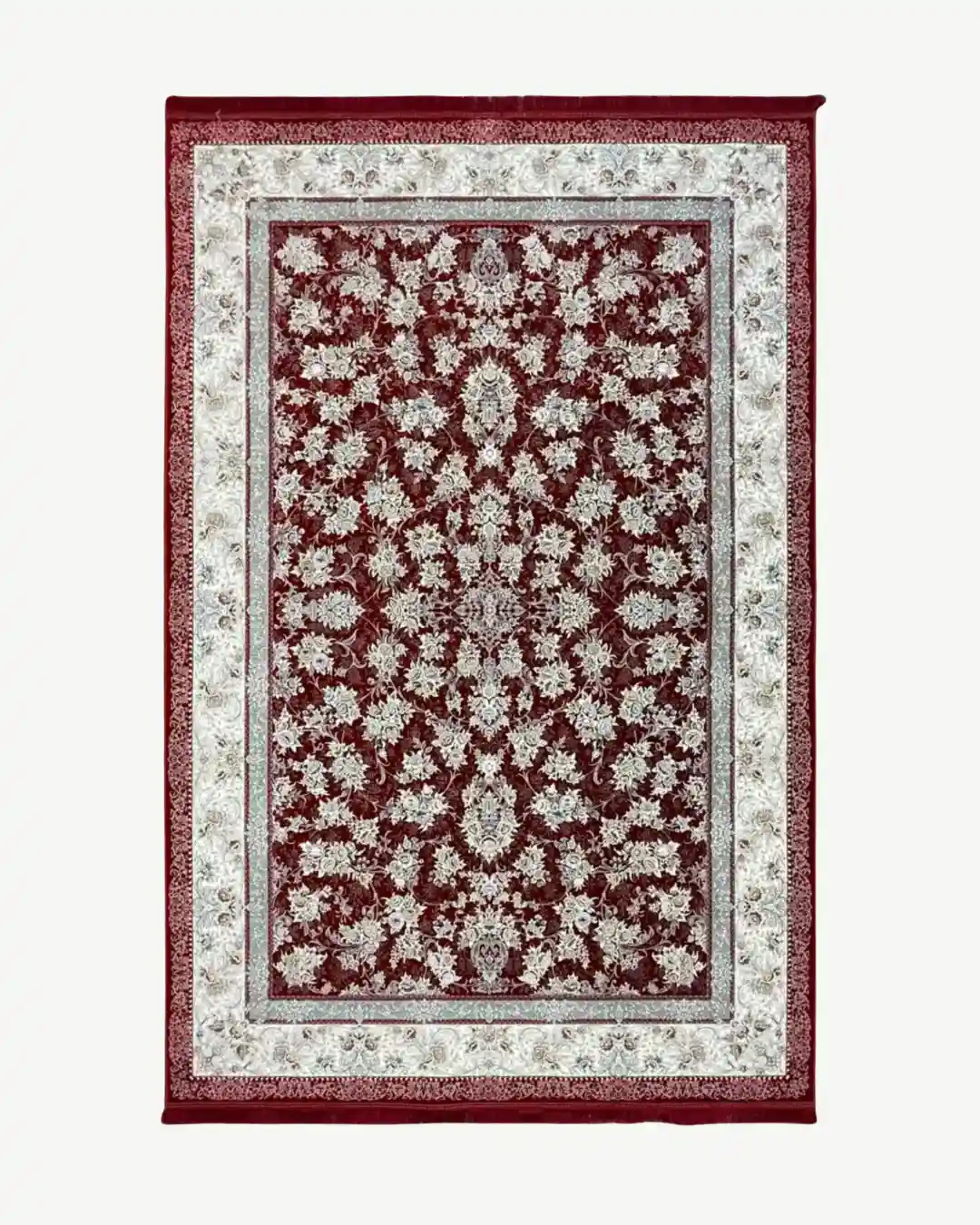 Traditional Persian Floral Red Rug